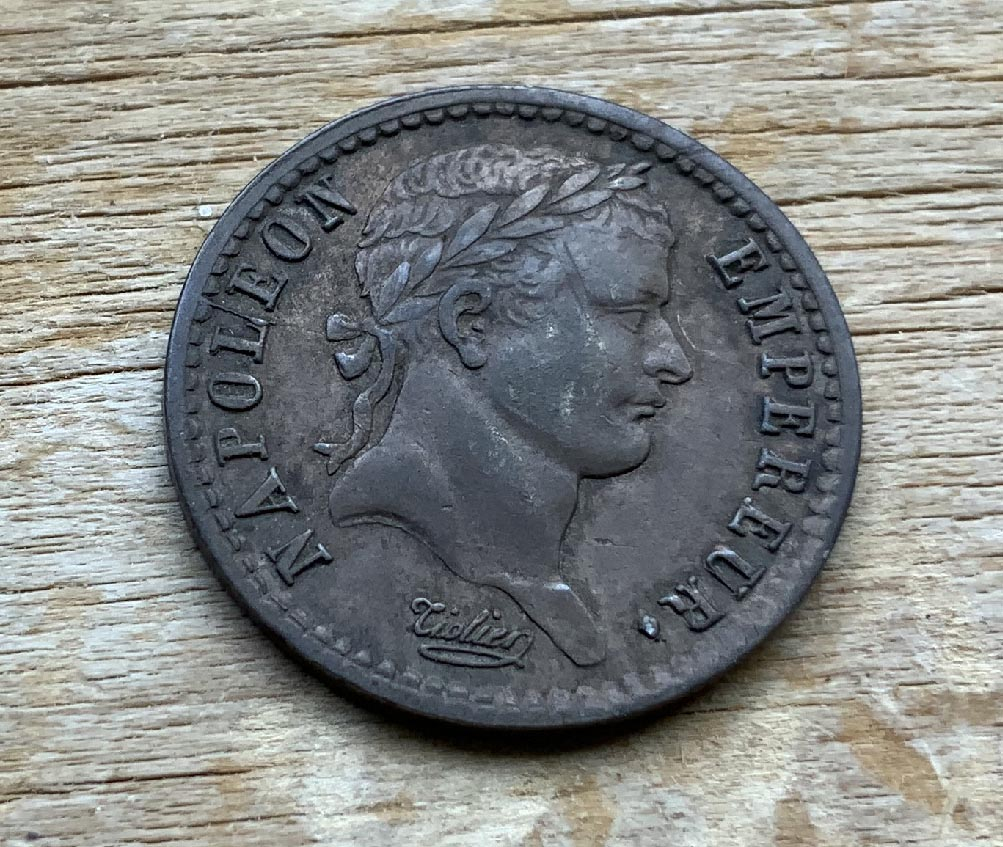 Scarce 1808 Napoleon French half Franc .900 silver High Grade Coin C3512